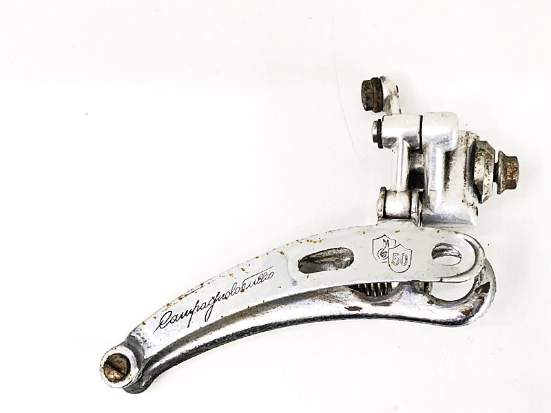 【中古】カンパニョーロ CAMPAGNOLO 百貨店レコード盤 50周年 SUPER RECORD 50TH フロントディレイラー 自転車用パーツ-自転車・サイクリング