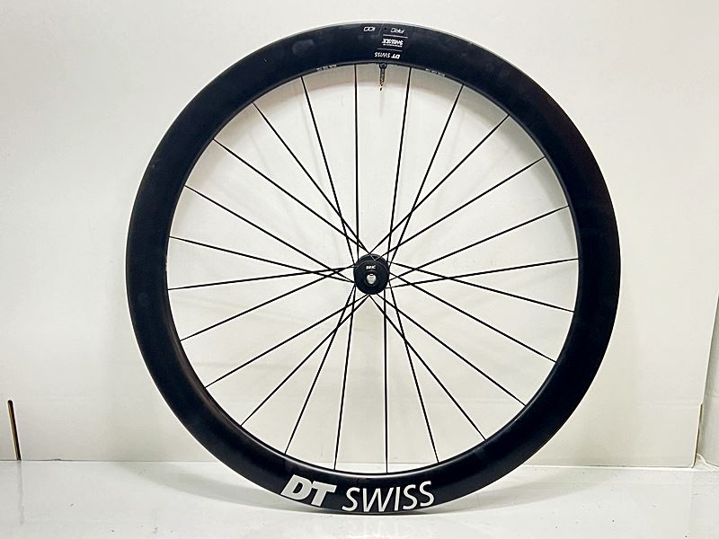 【中古】DTスイス DT SWISS ARC 1100 DICUT DB 50 フロントホイールのみ DISC チューブレスレディ カーボン