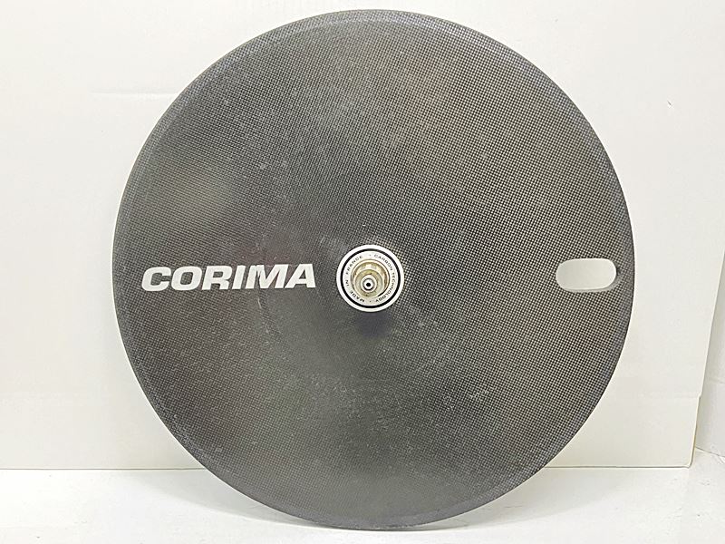【中古】ジャンク コリマ CORIMA 650C ディスクホイール リアホイールのみ シマノフリー 10速 リムブレーキ チューブラー カーボン