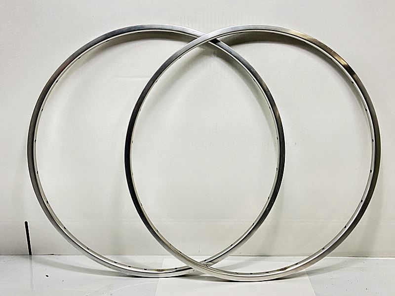 【中古】未走行品 ウカイ UKAI LIGHT ALLOY RIM リム2本仕掛ける リム打ちきり クリンチャー 軽銀 自転車用パーツ-リム