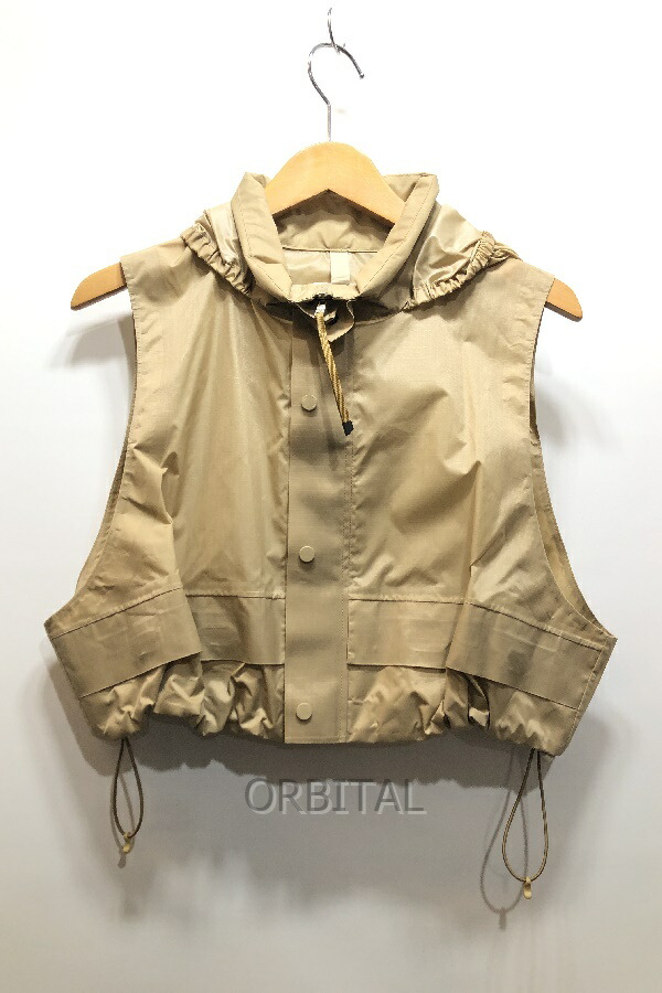 hyke ベスト WIDE RIBBED CROPPED VEST-ワイドリブクロップドベスト-HYKE