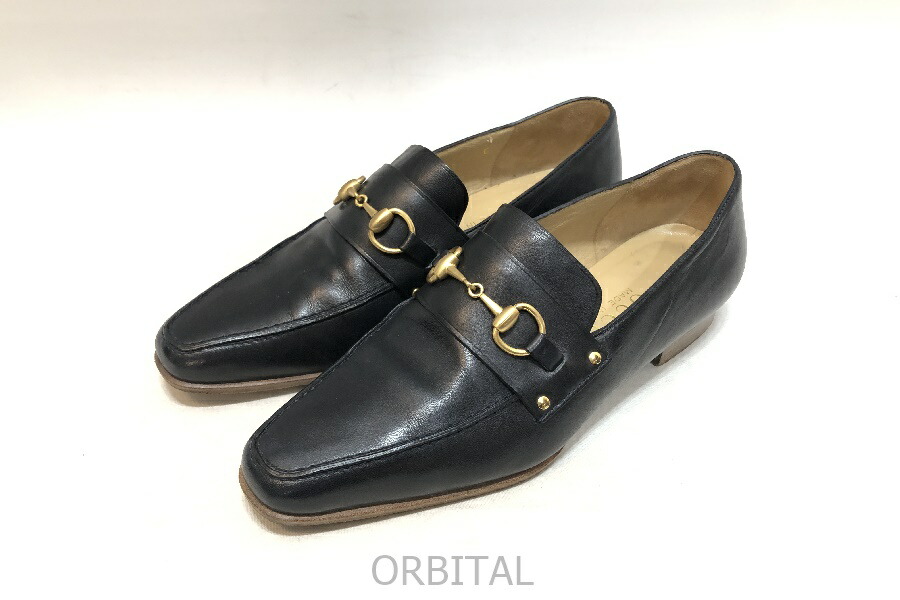GUCCI グッチ ビットローファー シルバー G金具 ロゴ レザー GUCCI グッチ ビットローファー シルバー G金具 ロゴ レザー
