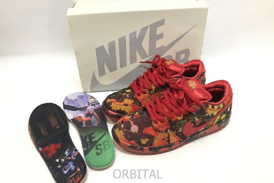 【中古】経堂) オズの魔法使い ナイキ SB THE WIZARD OF OZ NIKE ダンクロー DUNK LOW スニーカー FZ1291-600 サイズ28 レッド画像
