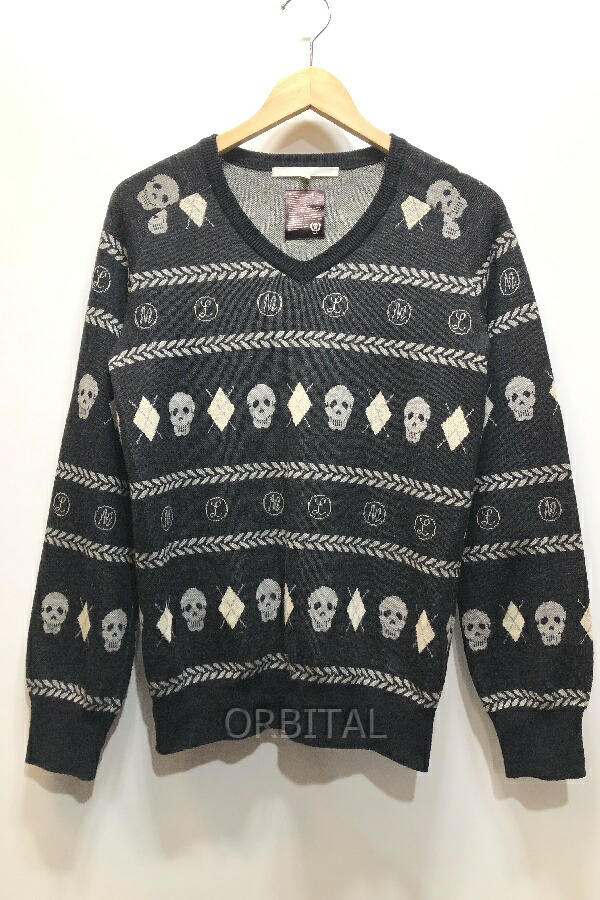 【超美品】マーク＆ロナ スタースリンガーウィンドストッパークルーネックニット マーク＆ロナ ゴルフ スタースリンガーウィンドストッパー ニット