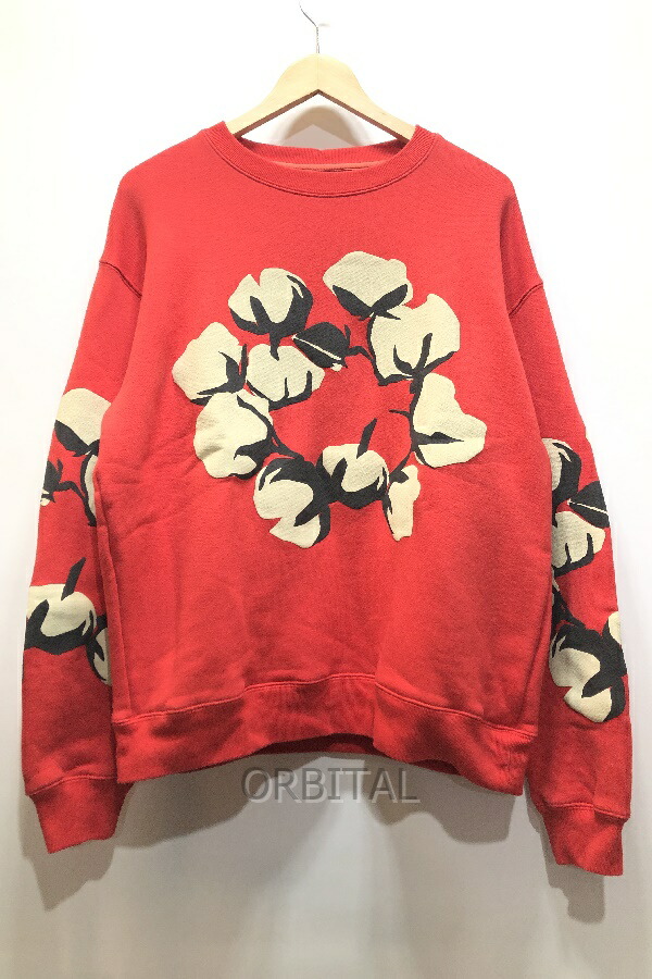 【中古】経堂) デニムティアーズ カクタスプラントフリーマーケット DENIM TEARS CPFM 御花 流汗 大きさL 赤いこと