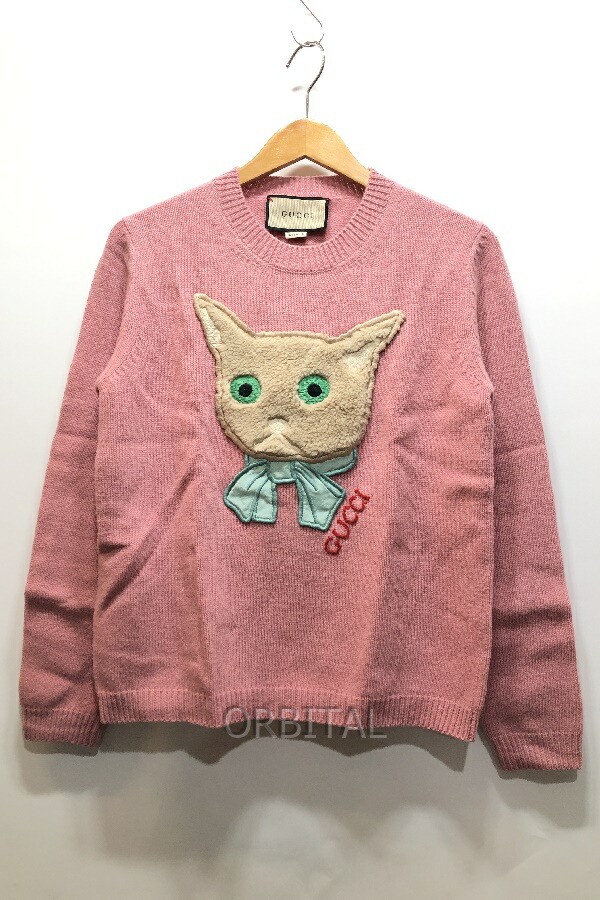 新品タグ付✨GUCCI グッチ ロングワンピース XS コットンニット 猫刺繍 GUCCI - グッチ GG コットンウール ピケ ニットワンピース XXS
