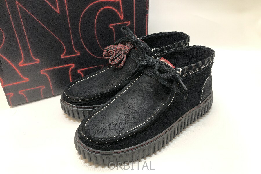 【中古】経堂) クラークス ストレンジャーシングス Clarks トーヒルハイ ST Torhill Hi ST ピック付 26184650 ブラック サイズUK8