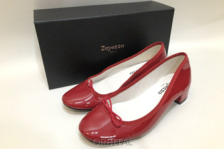 【中古】経堂) レ愛玩動物 Repetto Camille 女性バレエダンサー V511V 必要経費63,800円 バレーシューズ 大きさ36.5 専売特許なめし革製 赤いこと