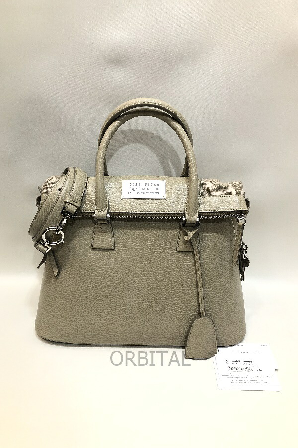 【中古】経堂) メゾンマルジェラ Maison Margiela 5AC MEDIUM 並み並み 2WAY ボストンバッグ S56WG0093-P4348 ブリーチ 薄墨色