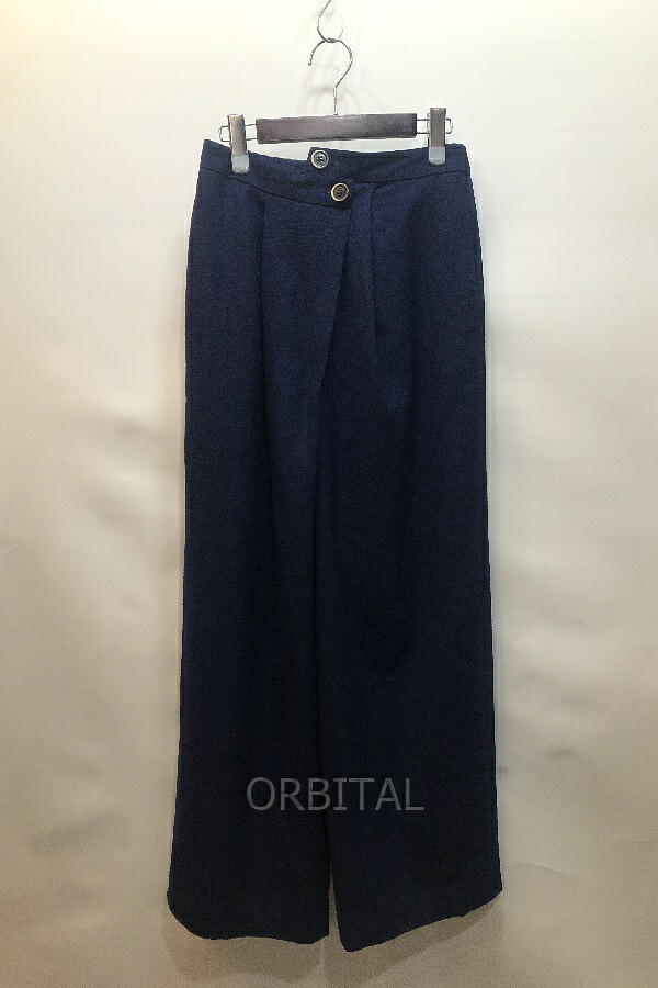 【中古】経堂) エンフォルド ENFOLD ワイドトラウザー WIDE TROUSERS 必要経費33,000円 300IA431-163 大きさ36 25AW