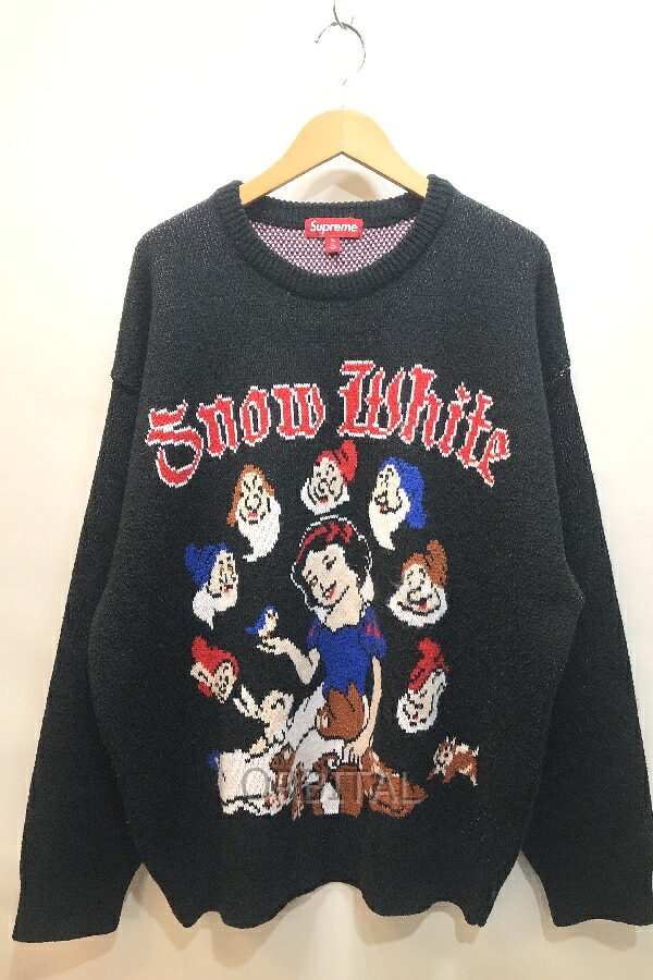 【中古】経堂) シュプリーム ディズニー Supreme 白雪姫セーター Supreme Snow White Sweater Black サイズXL