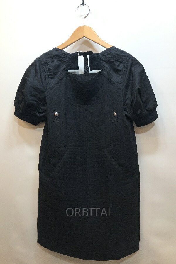 【中古】経堂) サカイ Sacai 天鵞絨衣装 Velvet One Peace 大きさ1 19SS 19-04274 黒いこと 日本製