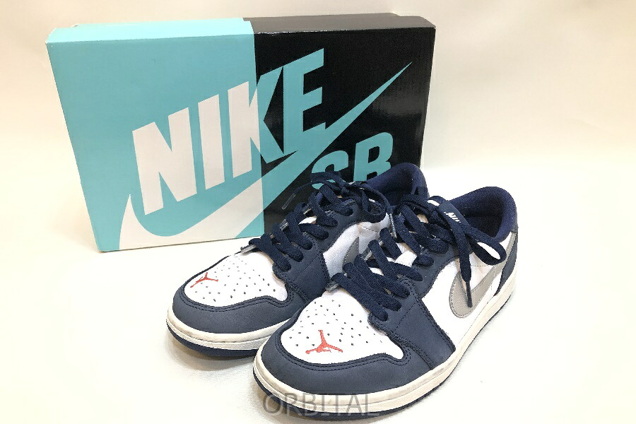 【中古】経堂) ナイキ エリックコス米トン NIKE Eric Koston 真夜中 エアジョーダン1 Air Jordan 1 Low SB 大きさ25 スニーカー