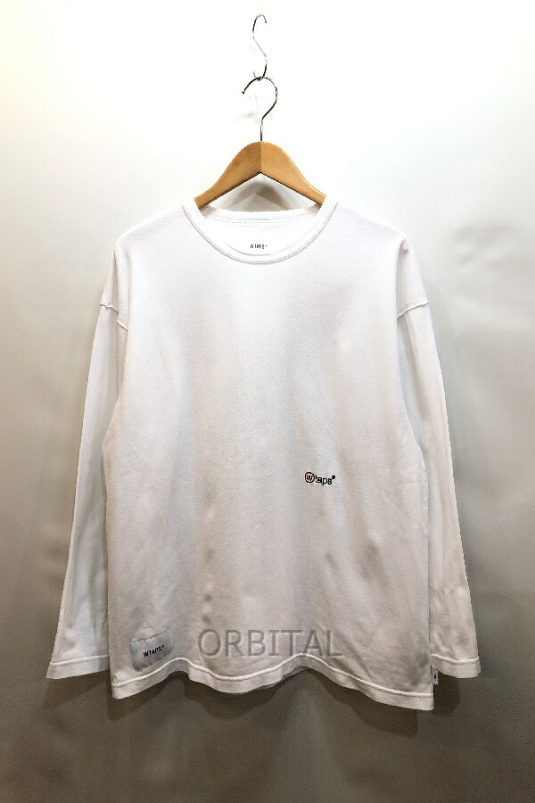 【中古】経堂) ダブルタップス WTAPS 25SS KIM LS綿織物プルオーバー 251ATDT-CSM12 大きさ01 白 ロンT メンズ カットソー 白いこと