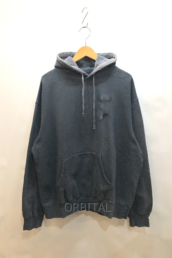 【中古】経堂) シュプリーム Supreme Overdyed S Logo Hooded Sweatshirt 23SS カナダ製 サイズM パーカー フーディ メンズ ブラック｜ベリーグッドストア