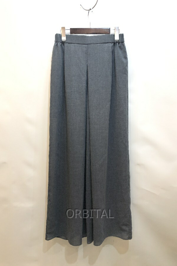 【中古】経堂) ドメル DOMELLE 広広としたズボン下 WOOL VOIL PANTS A3153FP016 薄墨色 大いさ2 通貨価値5万位 25AW 下げ札付