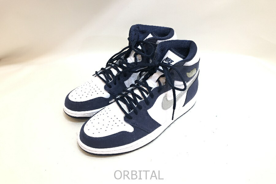 【中古】経堂) ナイキ NIKE 美品 エアジョーダン1 High OG CO JP Air Jordan DC1788-100 ネイビー サイズ27.5cm スニーカー メンズ 靴|ベリーグッドストア