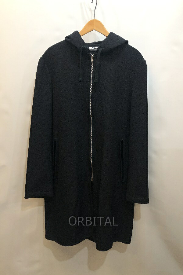 【中古】経堂) COMME des GARCONS HOMME DEUX コムデ給仕 オム ドゥ ライナーフーデッドコート AD2001 DH-C008 大きさL