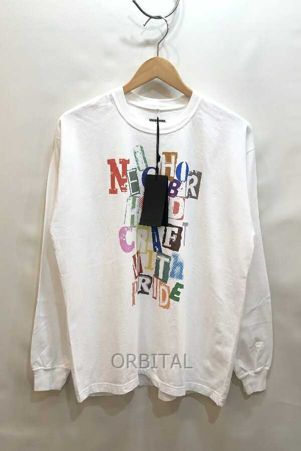 【中古】経堂) NEIGHBORHOOD ネイバーフッド マルチカラーロンT NH.TEE LS-11 25SS 曳き船付 グラフィック