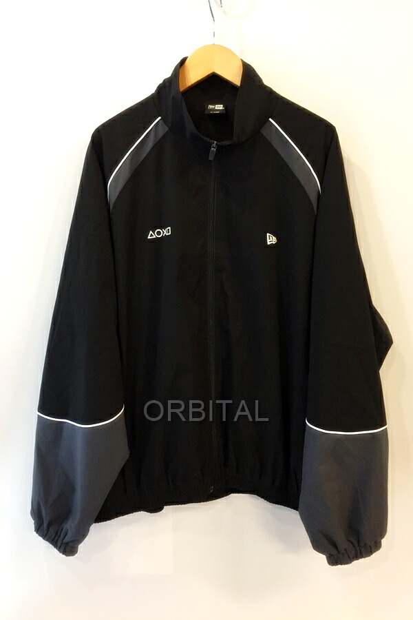 【中古】代官山)NEWERA × PlayStation ニュー内鰓 プレイステーション ロゴタイプ 貨物自動車上衣 黒いこと 大いさXL