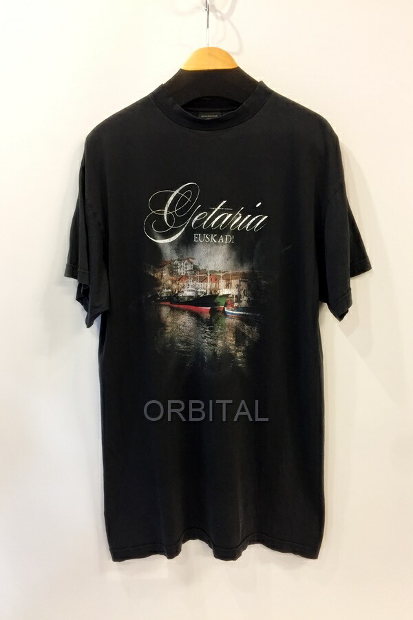 【中古】代官山)BALENCIAGA バレンシアガ 国内置き目 OVERSIZED GETARIA プルオーバー ヴィンテージジャージー 黒いこと 墨黒 大きさL