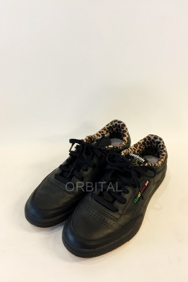 【中古】代官山)Reebok x Wacko Maria Club C 85 リーボック x ワコマリア カーフレザー スニーカー 黒いこと 大きさ26.5コマーシャル