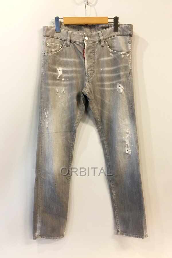 【中古】代官山)DSQUARED2 COOL GUY JEAN S74LB0474 S30260 ストレッチ スリム テーパードー ジーンズ グレー サイズ46｜ベリーグッドストア