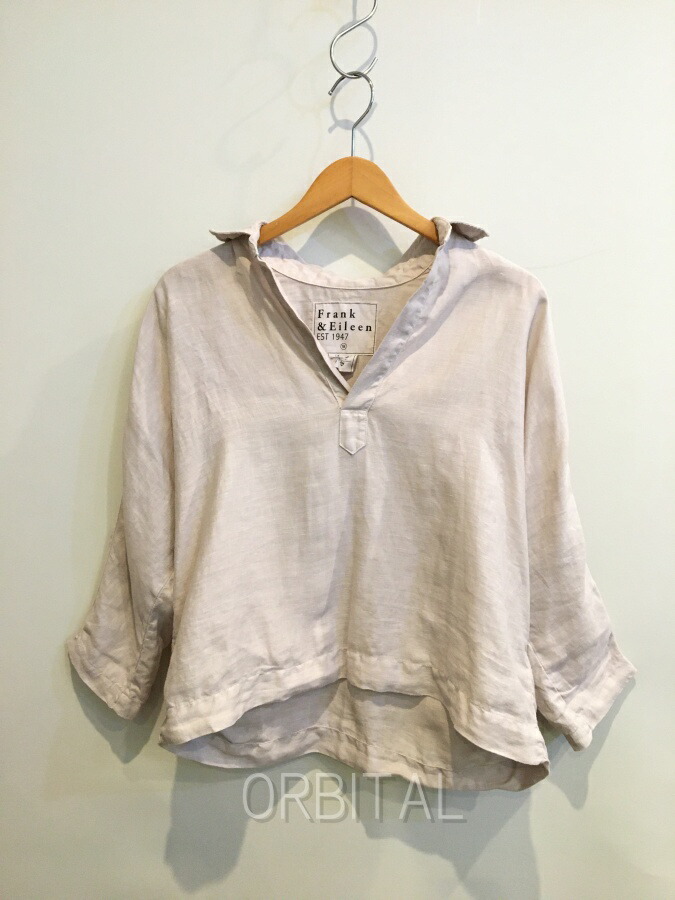 【中古】双生児玉) Frank \u0026 Eileen 真っ正直\u0026アイリーン 26SS GABI ウォッシュドリネン 旗がしらプルオーバー ベージュ XS 通貨価値45,100円