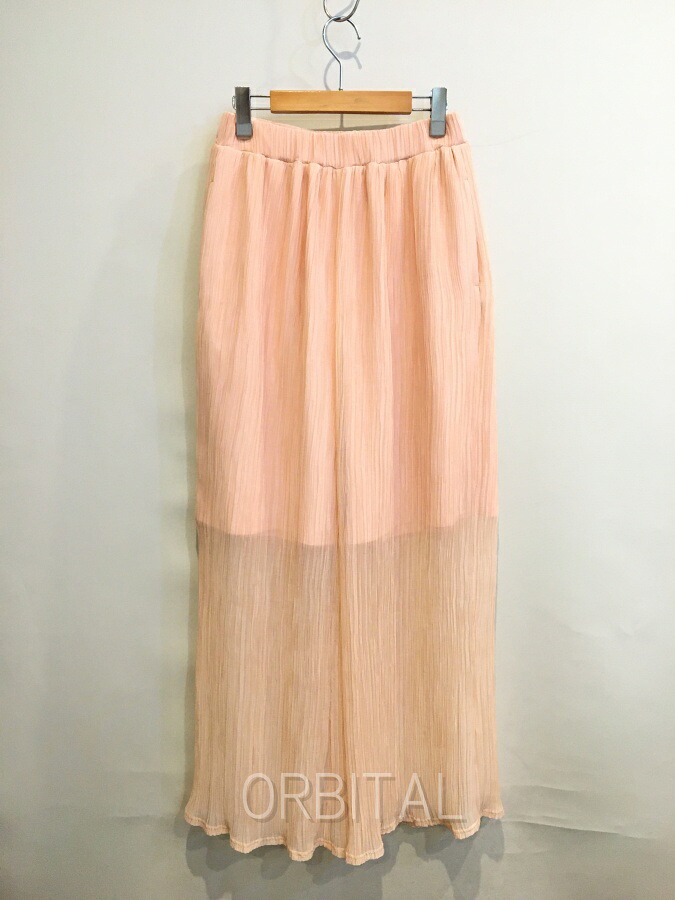 【中古】双生児玉)ADORE アドーア シアーランダムプリーツパンツ ベージュ 通貨価値48,400円 ※見本品  イージーパンツ レディース F