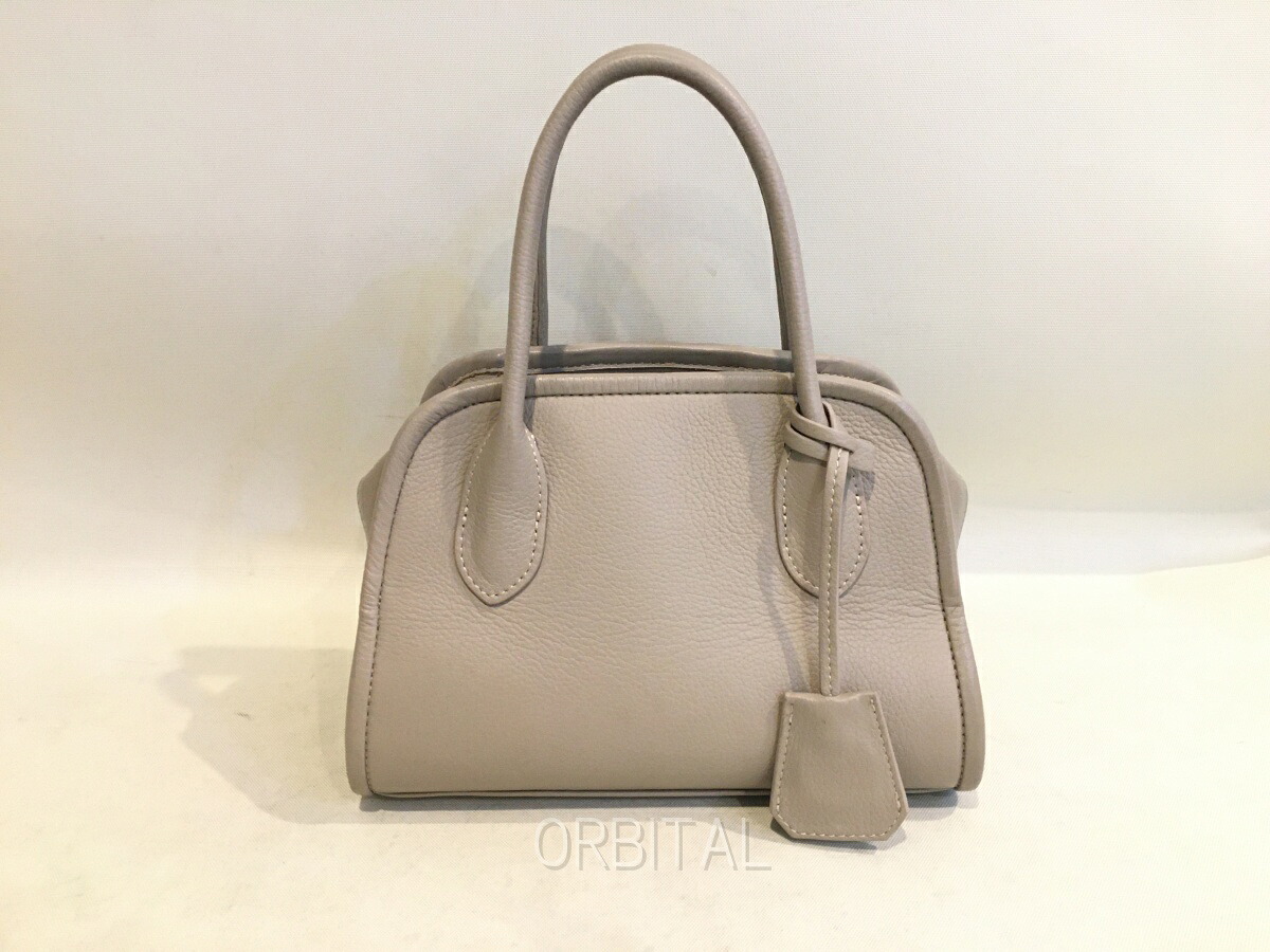 【中古】二子玉)Whim Gazette ウィム ガゼット Hoaw. ハァウ ミニボストンバッグ 定価26,400円 牛革 ※ショルダー欠、スレ有｜ベリーグッドストア