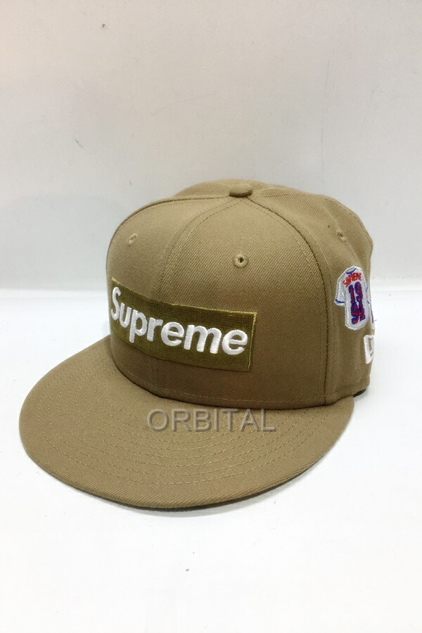 代官山)シュプリーム 24FW Supreme Jerseys Box Logo New Era ロックスロゴ キャップ ベージュ サイズ7 1/4