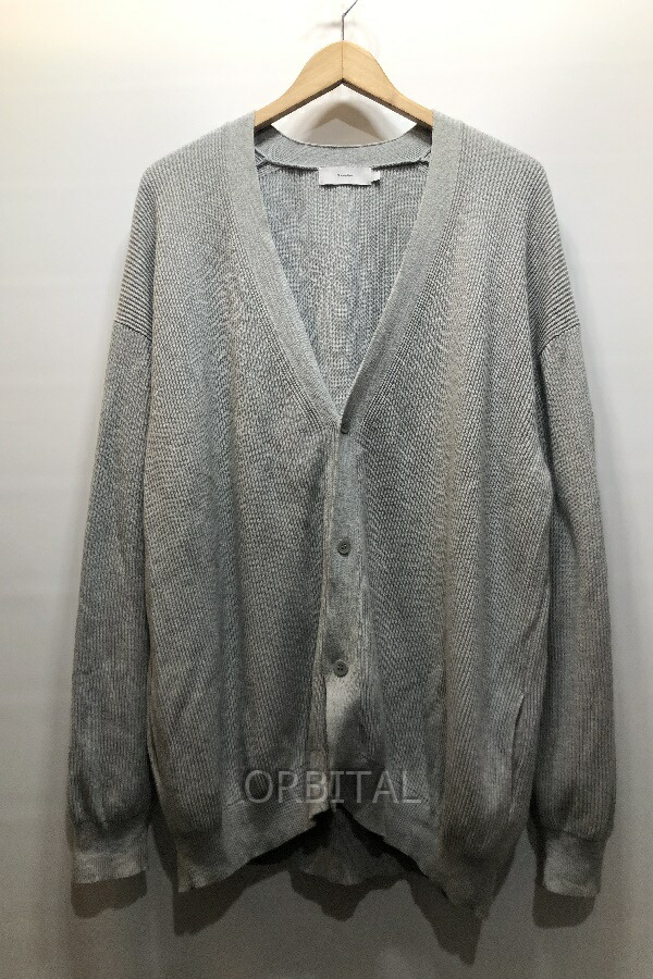 Graphpaper グレー コットン カーディガン F Graphpaper - High Density Cardigan / GRAY | Stripe Online Store