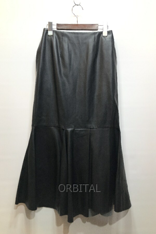 ENFOLD エンフォルド 23AW SQUARE PEPLUM SKIRT ENFOLD - SQUARE PEPLUM SKIRT / フレアスカート / ダークグレー