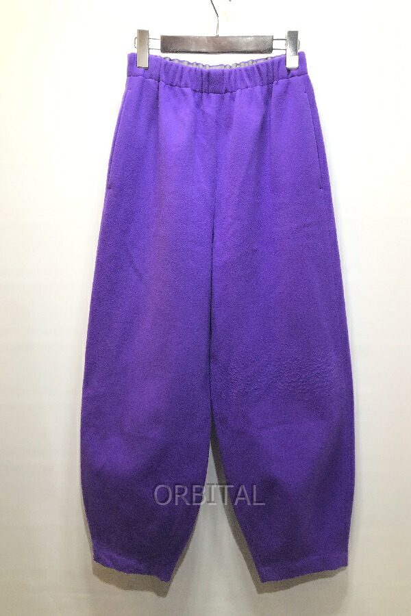 【中古】経堂) ENFOLD エンフォルド 24AW WIDE TROUSERS WOメルトン立体コクーンTR PT パープル 36 定価￥36,300-