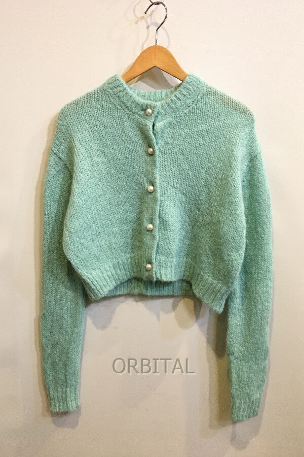 MADISONBLUE◆PETIT CD MOHAIR/カーディガン(厚手)/XS/モヘア/GRN/MB224-8016 MADISONBLUE / PETIT CD MOHAIR / Cardigan (thick) / XS