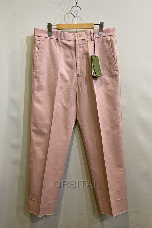 日本未入荷【GUCCI】リボン付き コットン ツイル パンツ、全2色 imgrc0096858073.jpg