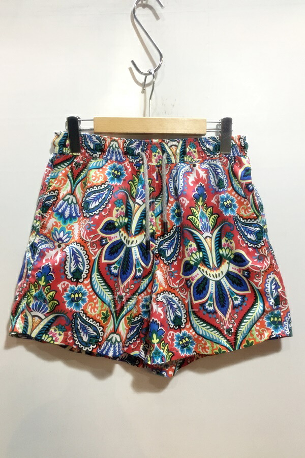 【中古】代官山)ETRO エトロ 国内置き目 総柄 ペイズリー ゲーム盤さる股引き マルチ色合い S ポリエステル 遊撃手ズボン下 スイムショーツ
