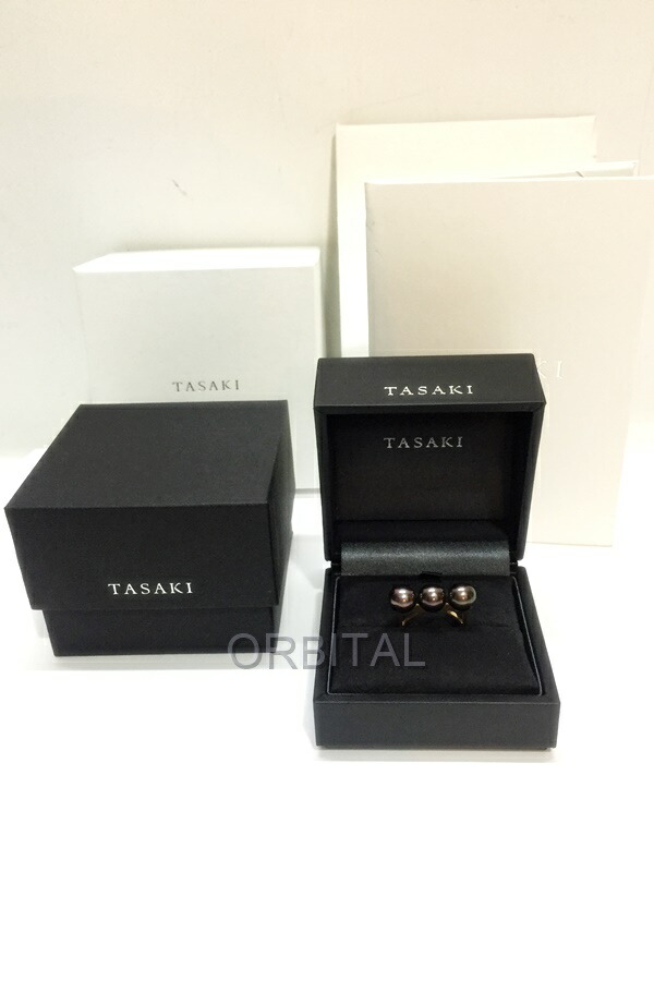 楽天市場】タサキ TASAKI バランス エラ ブラック リング K18YG パール