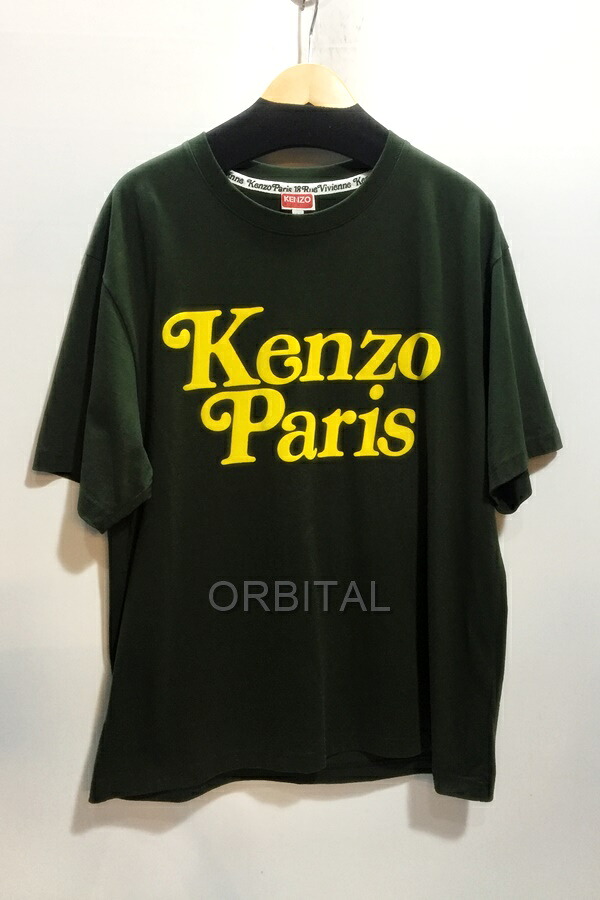 【中古】代官山)KENZO BY VERDY ケンゾー ヴェルディ フロッキーロゴ Tシャツ グリーン サイズL
