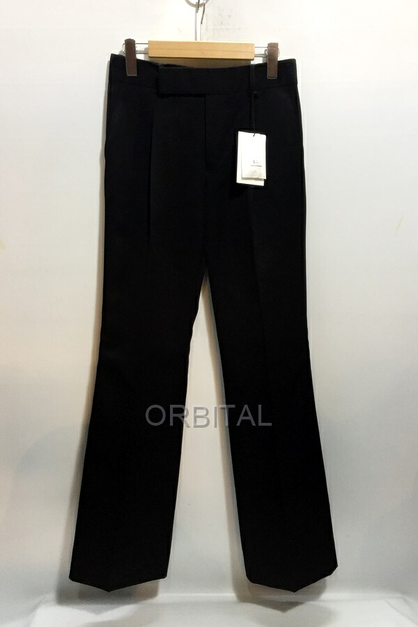 【中古】代官山)THE RERACS ザリラクス 25AW RERACS 2/54 COLLEGE FLANNEL SLACKS FLARE フレア スラックス ブラック サイズF 定価3.6万