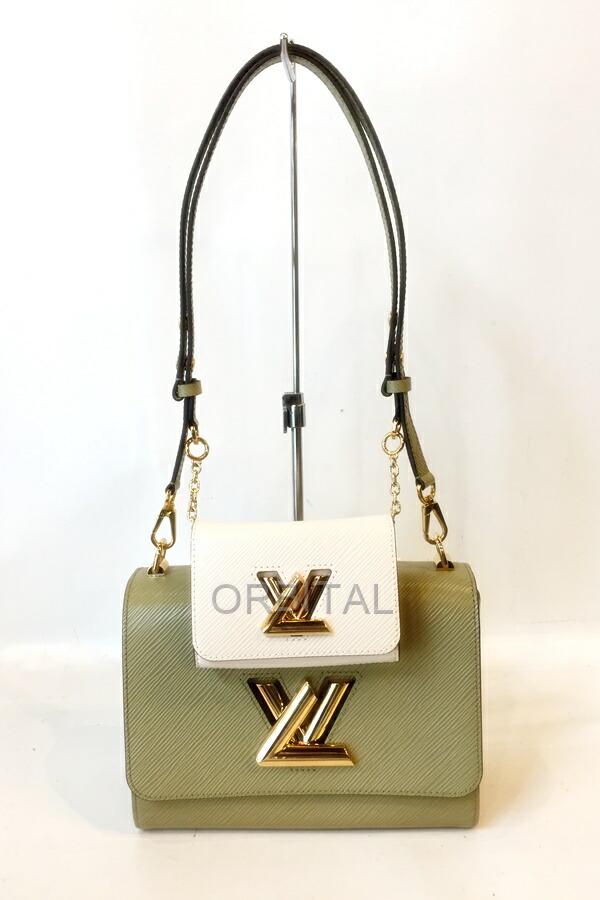 【中古】代官山)LOUIS VUITTON ルイヴィトン ツイストバッグ MM ショルダーバッグ エピ ウォレットポーチ付き カーキ×クォーツ