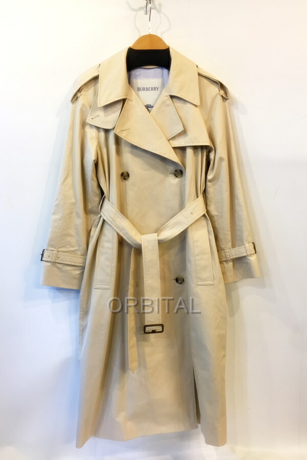 【中古】代官山)BURBERRY バーバリー Highgrove ハイグローブ ヘレン・ブロック イラスト ベルト付き カーコート トレンチ ベージュ 6