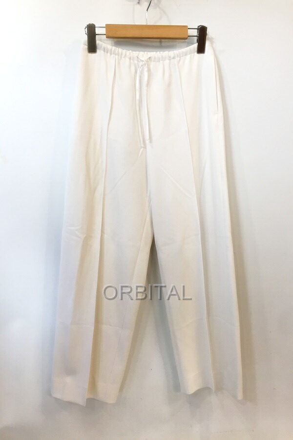【中古】代官山)Drawer ドゥロワー RESORT1 ツイルドロストパンツ ホワイト サイズ34 イージーパンツ トラウザー