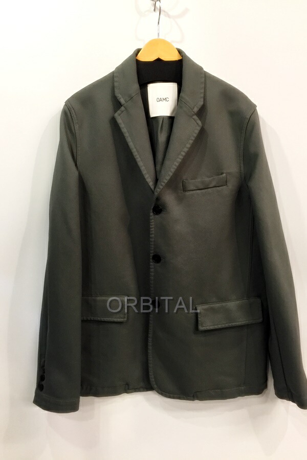 【中古】代官山)OAMC オーエーエムシー OAMR154984 CHEMICAL JACKET 3名取り草 上衣 薄墨色 大きさ46