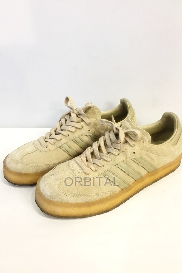 【中古】代官山)adidas × Ronnie Fieg × Clarks ロニーファイグ クラークス 8th Street Samba スエード サンバ ベージュ 27.5cm