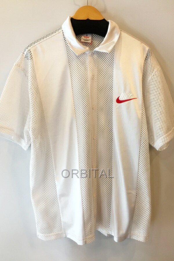 【中古】代官山)Supreme x Nike Mesh Shirt シュプリーム x ナイキ メッシュ エスエス シャツ FQ0346-030 ホワイト サイズM ｜ベリーグッドストア