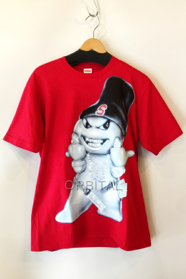 【中古】代官山)Supreme SNOWMAN Red T-Shirt FW25 Graphic Print Original Artwork Logo シュプリーム スノーマンティーシャツ 赤いこと Ｍ メンズファッション-トップス