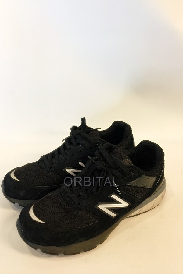 【中古】代官山)NEW BALANCE M990BK5 ニュー平衡にする 990V5 スニーカー スエードクロス  黒いこと 大きさ25.5糎