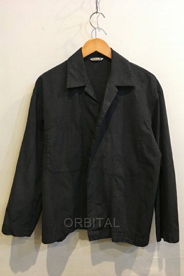 楽天市場】AURALEE 19aw WOOL SERGE CHECK ZIPUP BLOUSON