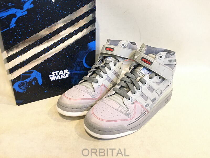 【中古】二子玉)adidas × Star Wars アディダス×スター・ウォーズ 未使用 鑑賞用 FORUM MID G17354 スニーカー 24.5cm